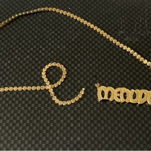 Vintage Two Menudo Goldtone Necklace 24K Gold Electroplated - Picture 3 of 5
